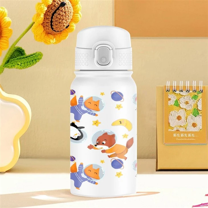 Mini Children's Thermos Bottle With Straw